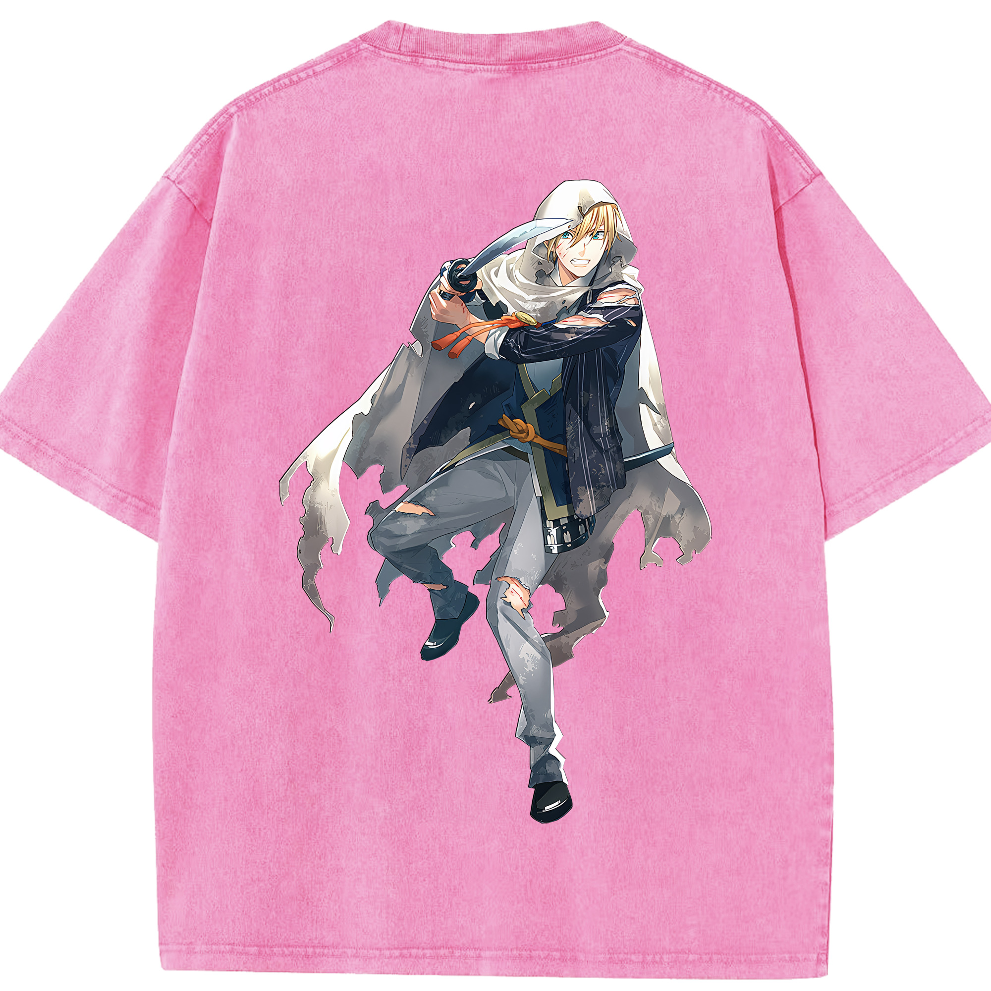 （画像用） 刀剣乱舞 Touken Ranbu 綿100% ヴィンテージ風 半袖Tシャツ（背面プリント）